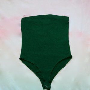 Heart & Hips Green Strapless Bodysuit - Medium